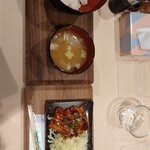 Akasaka Tei - 日替わりサービスセット＋味噌汁