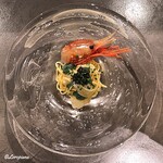 カーサ・デル・チーボ - ﾎﾞﾀﾝ海老とｷｬﾋﾞｱの冷製ｽﾊﾟｹﾞﾃｨｰﾆ