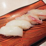Kidunasushi - いかの漬け、真鯛の漬け