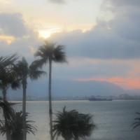 The lounge on the water - 1月３日の朝・・・お部屋の窓ガラスの結露を拭って撮影