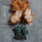 お弁当のふじた - 唐揚げパック200円　断面