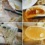 Menya Hongou - 佐野ラーメンらしくランダムな打ち具合のぴろぴろ麺の食感が良く淡い色のスープはしっかり味！チャーシューも薄いながら柔らかくたっぷり美味い！