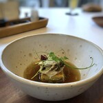 MAISON LAFITE - ◆ボレンタ、渡り蟹、軍鶏とすっぽんのスープ・・「ボレンタ」とは、トウモロコシの粉を使用したお料理。