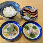 Ramen FeeL - ライス 炙り肩ロース焼き豚 海老わんたん 肉わんたん