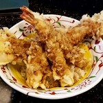 海鮮割烹 魚元 - 海老穴子天丼：1,980円+税