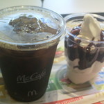 マクドナルド 渋川鯉沢カインズホーム店 - アイスコーヒー＆サンデーチョコレート