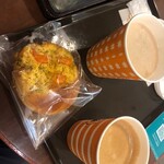 サンマルクカフェ - クラムチャウダーと珈琲とエビ卵グラタン