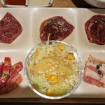 清江苑 - 選べる5種盛合せランチ(1350円+税)　お肉