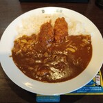 CoCo壱番屋 - 豚しゃぶカレー(8辛)+牡蠣フライ2個。