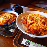 三八屋 - 普通盛りと大盛りを比較