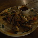 フォンダ・デ・ラ・マドゥルガーダ - TACOS DE PESCADO 1260円　白身魚のタコス（オレガノ　タマネギ　トマト　白身魚）