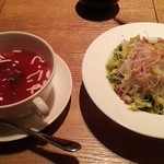 ハンバーグファクトリー - サラダとスープ