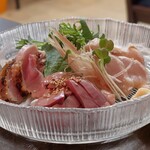 炭火焼鳥かみ家 - お造り３種盛り