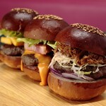 Set of 3 slider burgers