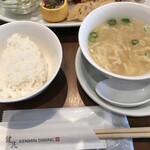 健民ダイニング - ごはん（小）とスープ