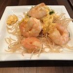 健民ダイニング - Aランチ（海老と卵の炒め）