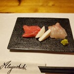 酒肴 新屋敷 - 中トロとスズキと長芋