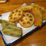 鳥料理もりや - 野菜のからあげ（600円） 2012/11