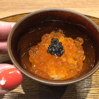 名駅 鮨 天野 - イクラとキャビア