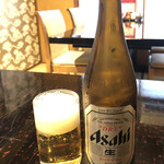 田舎庵 - お供は中瓶ビール