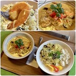 スプーンソング - エビのマッパスときのこナッツプラオ・白米のハーフ&ハーフ