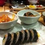韓国料理 HARU - ランチ　韓国屋台プレートのキンパとチャプチェとトッポキ