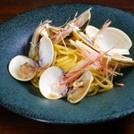 Vongole Bianco Linguine with clams, sake thieves, and ginger