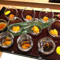 鮨 青海 北新地 - 雲丹9種食べ比べ❤︎