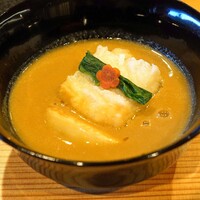 柚木元 - 自家製の胡麻豆腐と蕪のお碗