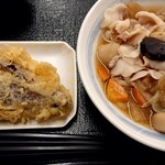 Dondon An - 生姜けんちんうどん(600円税込)、なす天(130円税込)