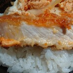 とんかつ とみた - 左側に脂が入った部分