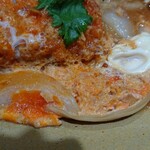 とんかつ とみた - たまねぎもおいしい。