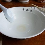 青竹手打ラーメン 日向屋 - スープも完食