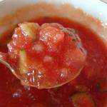 ラ・メール ザ クラシック - ランチ。トマトのガスパチョは、具だくさん