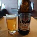 江戸前天麩羅 天堂 - 瓶ビール（中瓶）528円　スーパードライ