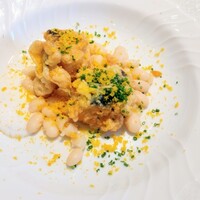 La Brianza - ウツボフリット自家製カラスミシブレットトリュフソース。ウツボって淡白な印象でしたが全然違う、ジューシーだし脂乗りあってまるで鰻みたいなの。って思っていたら、ウツボは鰻の仲間なんですって〜☆