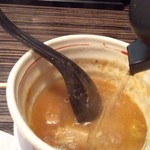 つけ麺 きらり - スープ割り～♪お湯をジョボボボ～！！