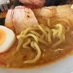 Kare Ohana - 北海道ラクサの麺をアップで