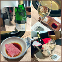 柳橋焼にく わにく - シャンパン/和牛ダシしゃぶしゃぶ(店員さんが作ってくれる)