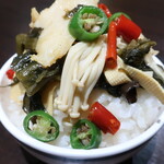 唐牛 蘭州拉麺 - 米饭（白ご飯）※酸菜鱼片のせ，メニュー表記通り