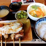 元祖やきとり串八珍 - やきとり定食　塩おろしポン酢　全景