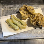 圭蔵 - 砂丘エシャレットと伯耆まいたけ天婦羅