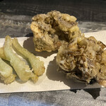 圭蔵 - 砂丘エシャレットと伯耆まいたけ天婦羅