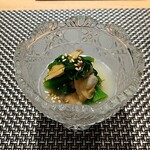 鮨 双海 - 前菜 あさりと菜の花のからし和え