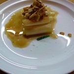 フォレスト工房・チキチキ - 長ネギのソテー　フランスの塩の味付けで、ネギの旨みとガーリックの良さが引き立ちました。