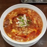 中華ノ麺 シンフウ - かきたまトマト塩酸辣湯麺