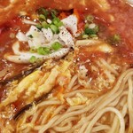 中華ノ麺 シンフウ - かきたまトマト塩酸辣湯麺