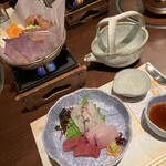 櫻正宗記念館 櫻宴 - お刺身とカニすき