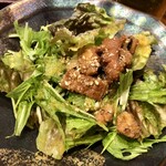 Sakenomidokoro Hanauta - サービスお刺身盛り定食の付け合わせのサラダ