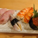 Sushi Ryouri Hanada - おまかせ握り。だし巻き卵が美味しかったなあ(^^)